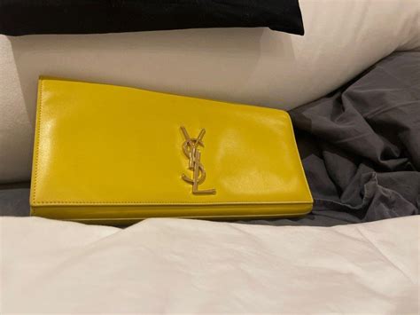 ysl yellow clutch|white ysl clutch review.